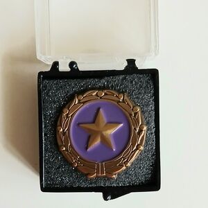 Gold Star Medallion Lapel Pin